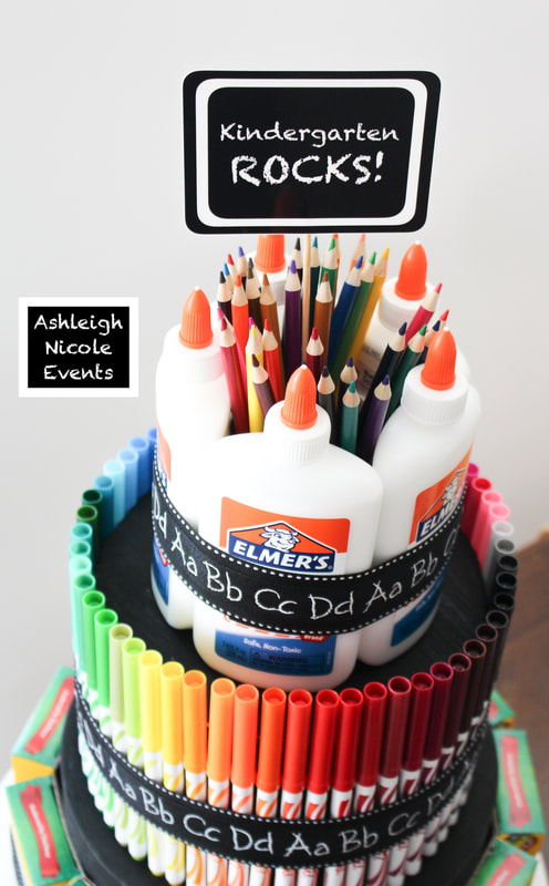 DIY School Supplies Cake Teacher's Gift